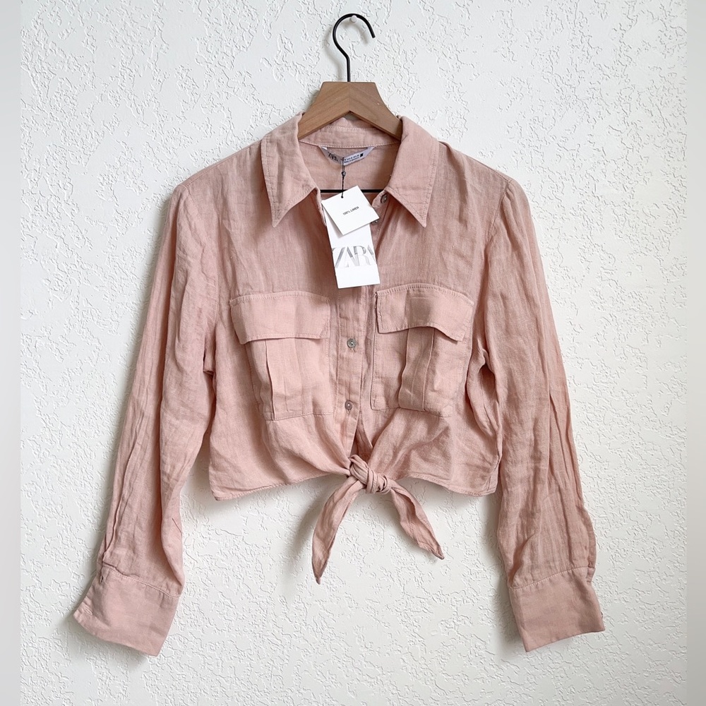 Zara Cropped Top With Knot